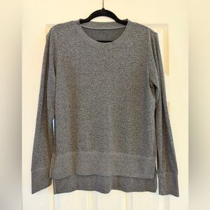 ALO Yoga Glimpse Long Sleeve Top | Charcoal Heather | Size S